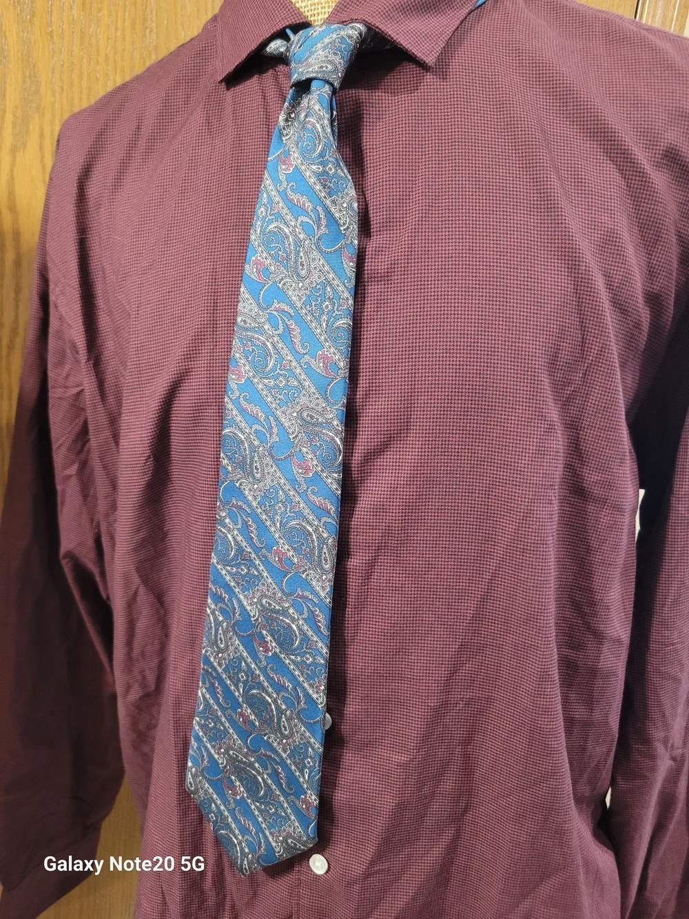 Christian Dior Silk Blue Gray Green Burgundy Paisley Tie EUC